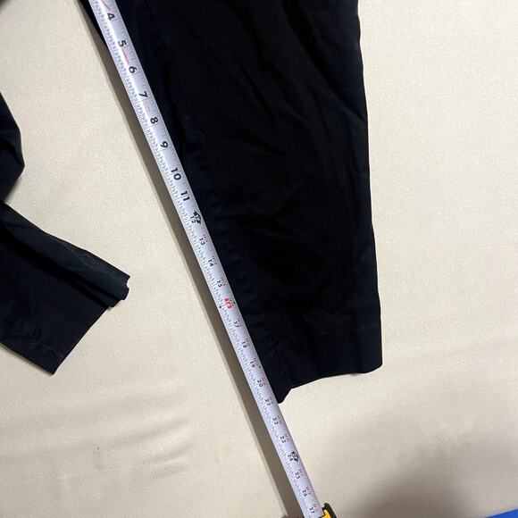 Talbots Perfect Crop Pants Black Mid Rise Slim Leg Cotton Trousers - Size 10p - Picture 6 of 10